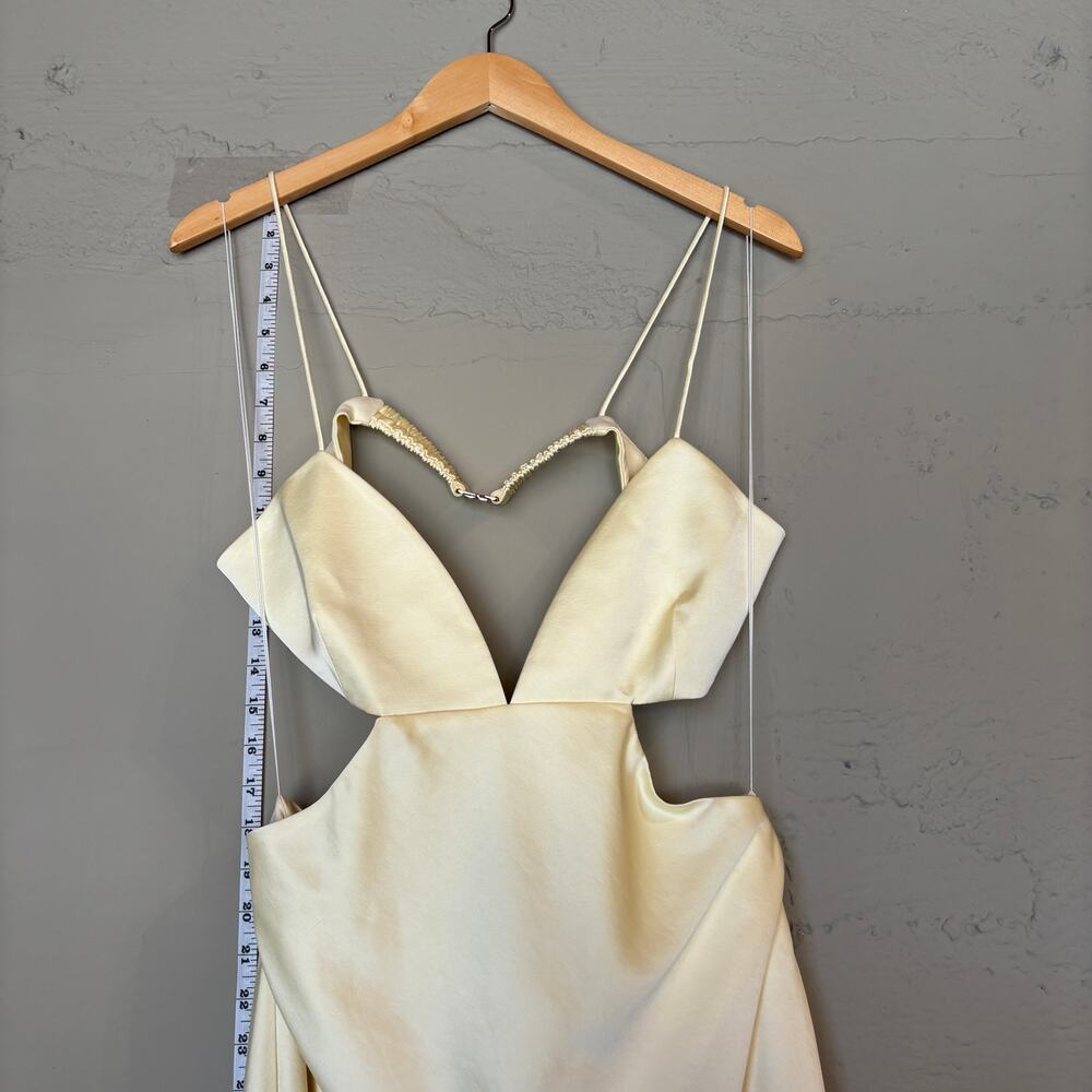 Significant Other REVOLVE Jacy Dress Women's 10 Butter Soft Yellow Cut Out - Picture 3 of 15